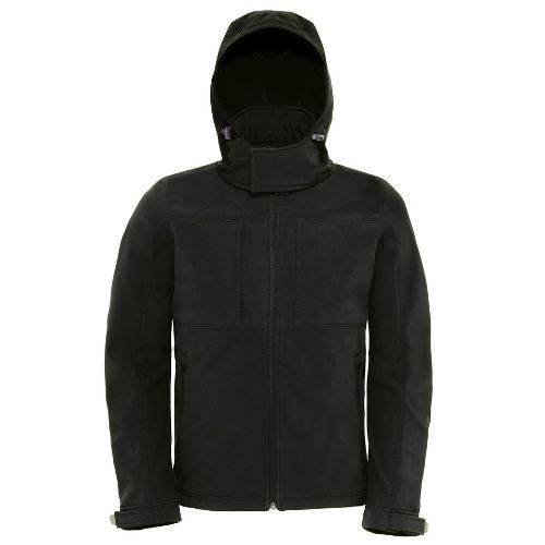 B & C Collection B&C Hooded Softshell /Men Black